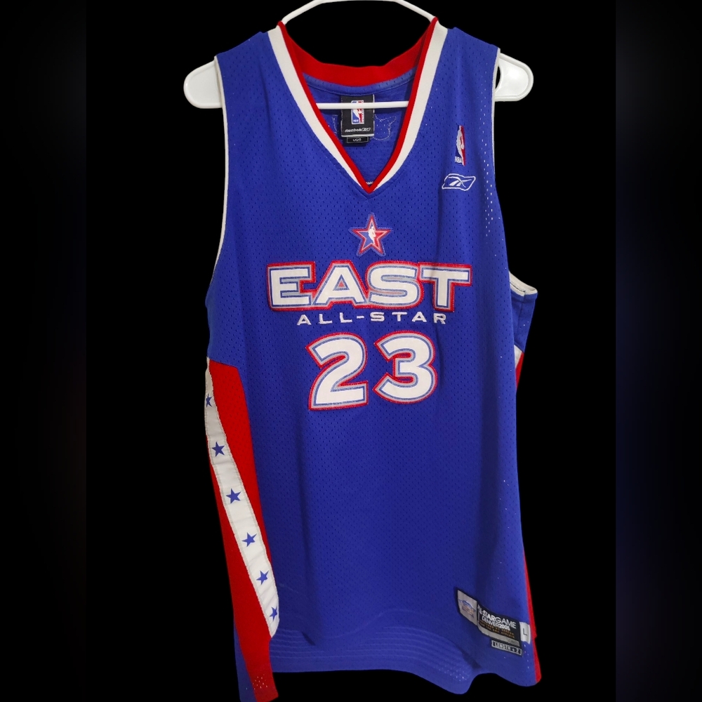 Reebok NBA Lebron James #23 Red/White/Blue East Allstar Game Jersey